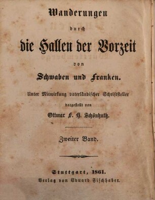 Die Burgen, Klöster, Kirchen und Kapellen Württembergs und der Preußisch-Hohenzollern'schen Landestheile mit ihren Geschichten, Sagen und Mährchen, 5