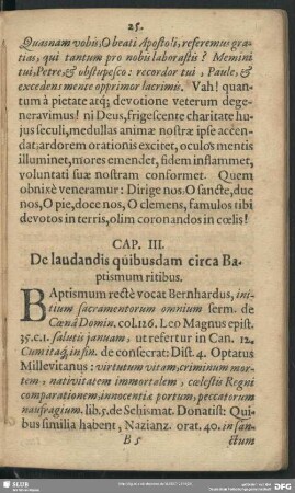 Cap. III. De laudandis quibusdam circa Baptismum ritibus