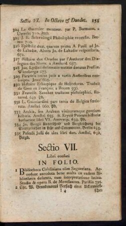 Sectio VII