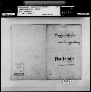 Ruppertshofen (Ilshofen): Pfarrberichte und Pfarrbeschreibungen