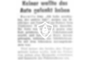 Keiner wollte das Auto gelenkt haben