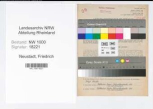 Entnazifizierung Friedrich Neustadt, geb. 03.04.1888 (Konstrukteur)