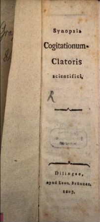 Synopsis cogitationum clatoris scientifici