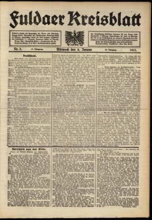 Ausgabe vom Mittwoch, den 04. Januar 1911.