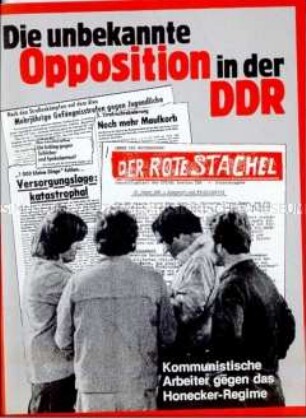 Propagandaschrift über die Opposition in der DDR aus linksradikaler Perspektive