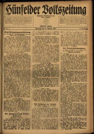 Ausgabe vom Dienstag, den 21. Oktober 1919.