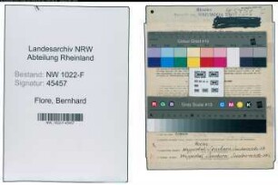 Entnazifizierung Bernhard Flore , geb. 05.01.1898 (Werkmeister)