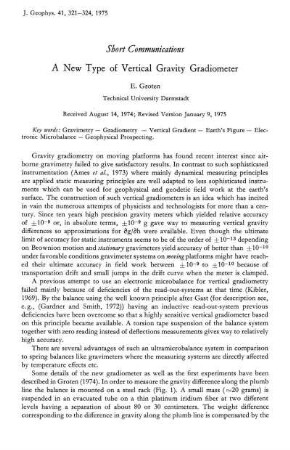 A new type of vertical gravity gradiometer
