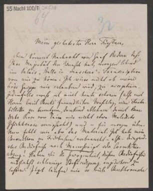 Brief an Adolph Fürstner : 17.02.1864