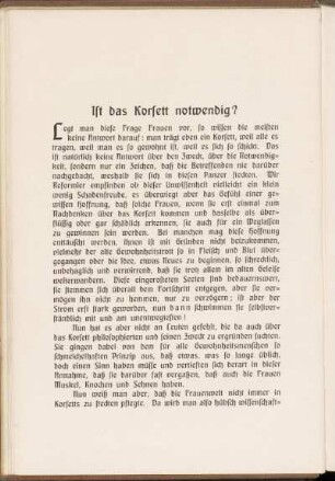 Ist das Korsett notwendig?
