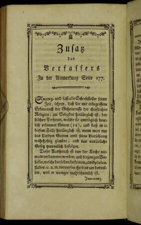 Zusatz des Verfassers Zu der Anmerkung Seite 277.