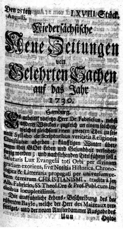 LXVIII. Stück.