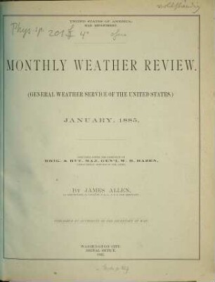 Monthly weather review. 13. 1885