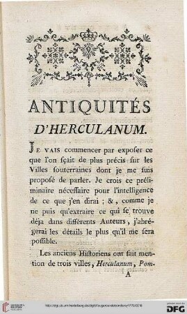 Antiquités d'Herculanum