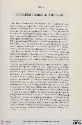 2.Ser. 1.1862/63: Le cimetière fortifié de Dörrenbach