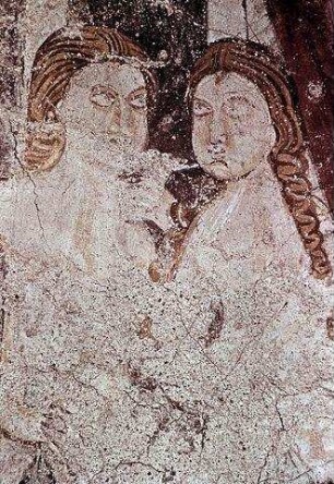 Biblische Szenen, thronende Madonna, Heilige