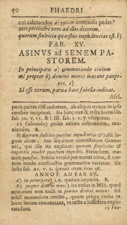 Fab. XV. Asivs ad Senem Pastorem