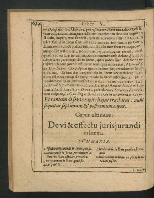 Caput ultimum. De vi & effectu iurisiurandi in litem.