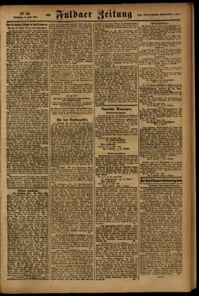 Zweite Ausgabe vom Dienstag, den 05. Juli 1921.