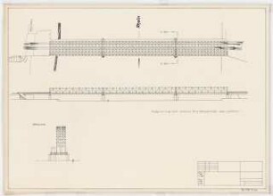 S-Bahn Köln Schinkelwettbewerb 1970: Rheinbrücke: Grundriss, Ansicht, Schnitt 1:1000, 1:500