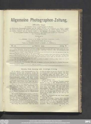 Nr. 28. 9. Oktober 1903. Jahrg. X.