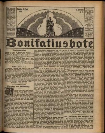 Erste Ausgabe vom Sonntag, den 17. Juni 1928.