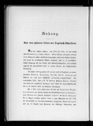 Aus dem späteren Leben des Tagebuch-Schreibers.