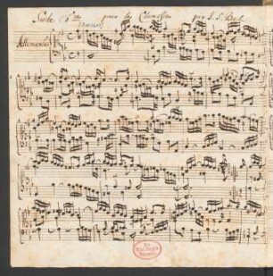 Suiten; cemb; d-Moll; BWV 812