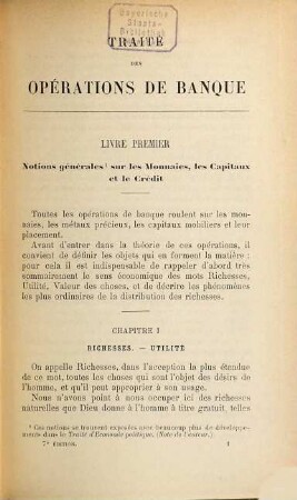 Les opérations de banque