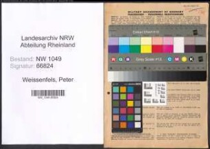Entnazifizierung Peter Weissenfels , geb. 01.11.1904 (Verwaltungsangestellter)