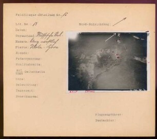 Foto einer russischen Stellung westlich von Zlota Gora (Luftbild)