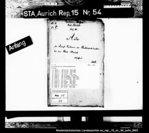 Die Kautionen der Amtsunterbedienten, Amt Aurich