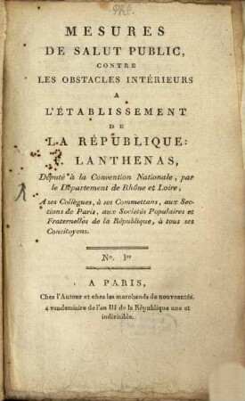 Mésures de salut public