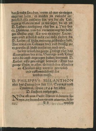 D. Philippus Melanthon ...