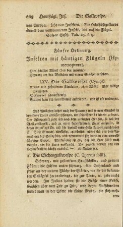 Fünfte Ordnung. Insekten mit häutigen Flügeln