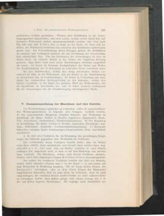 V. Gesammtanordnungen der Maschinen und ihre Gestelle
