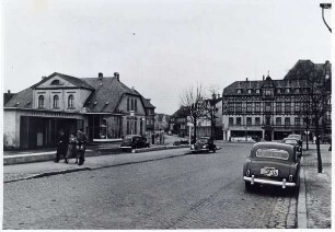 Kreuzung Meiersfelderstraße / Richthofenstraße. Hasselter Platz, Palais Petri, Tankstelle Schröder, Penselin,. Detmold