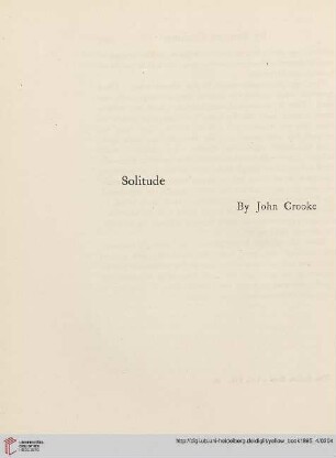 Plate: Solitude, by John Crooke