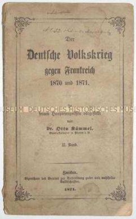 Zeitgenössische Abhandlung über den Verlauf des deutsch-französischen Kriegs 1870/71