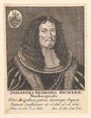 Johann Georg Richter, Nürnberger, Ratskonsulent; geb. 12. Februar 1620; gest. 24. Juni 1683