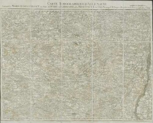 57: Carte topographique d'Allemagne contenant le Margraviat de l'Alsace, une partie du Duché de Lorraine et le Principauté de Salm