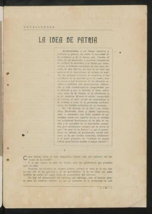 La idea de patria