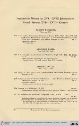 Französische Meister des XVI.-XVIII. Jahrhunderts (Nr. 256-294)