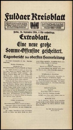 Ausgabe vom Dienstag, den 26. September 1916.