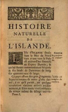Histoire Naturelle De L'Islande, Du Groenland, Du Détroit De Davis, Et d'autres Pays situés sous le Nord : Traduite De L'Allemand. 1