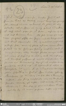 Eigenh. Brief von Friedrich Schleiermacher an August Wilhelm von Schlegel, Berlin, 17.09.1801