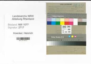 Entnazifizierung Heinrich Hoecker , geb. 00.00.0000 (Polizist)