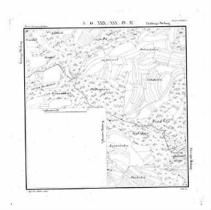 Kartenblatt SO XXIX XXX 23 24 Stand 1821 ca. (Multiblatt 1:5000)