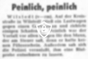 Peinlich, peinlich