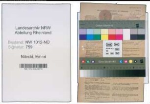 Entnazifizierung Emmi Nitecki , geb. 28.03.1903 (Angest.)